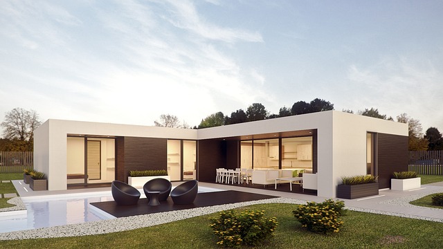 Render 3D di progetto architettonico